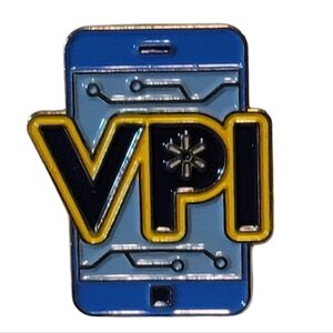 Walmart Lapel Pin "VPI" Phone Blue Spark Volume Producing Items Pinback